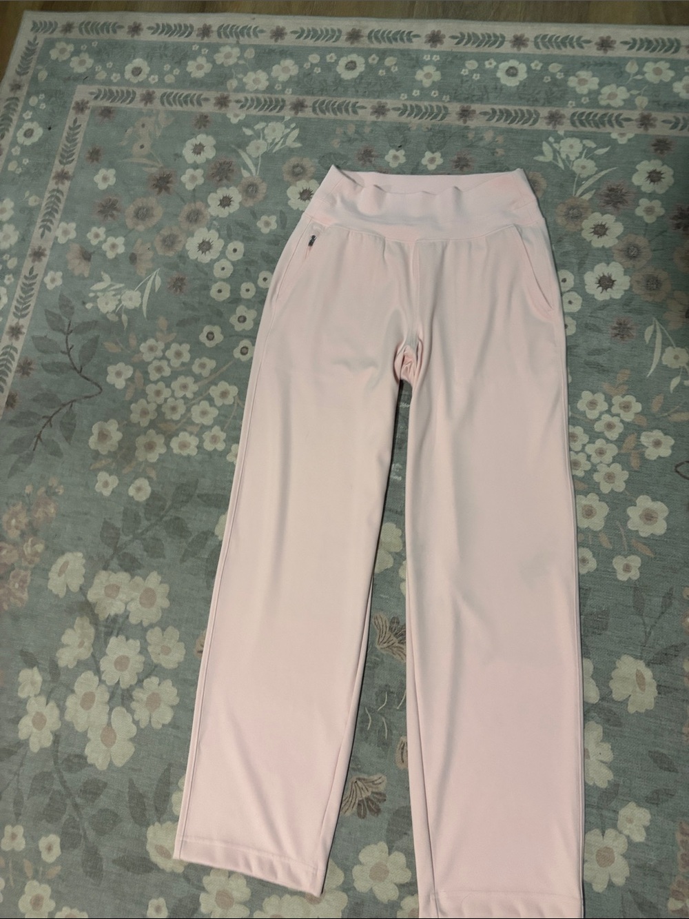Athleta Pink high rise wide leg leggings/pants